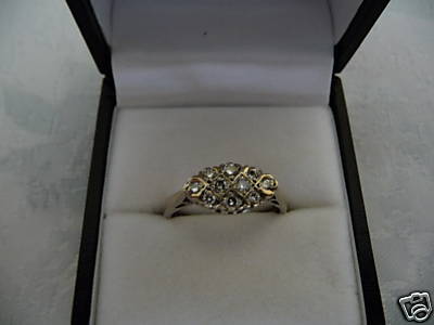 white gold Diamond set cluster ring
