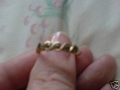 gold cognac diamond ring